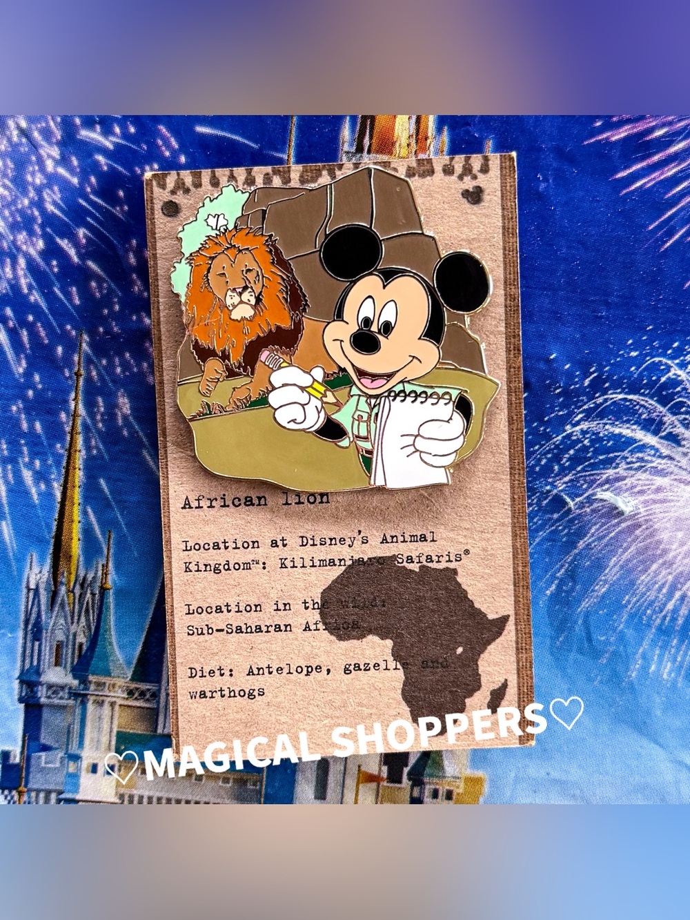 Disney Parks Animal Kingdom Theme Park Animals Mystery Pin Mickey & Lion